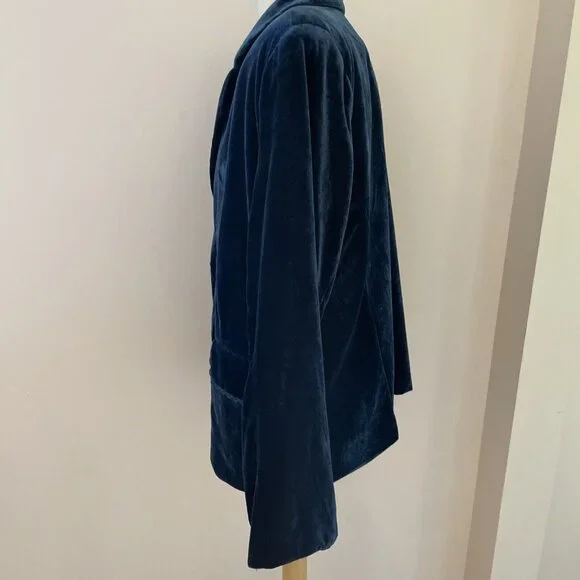 Dialogue Blue Velvet Blazer - Picture 5 of 14